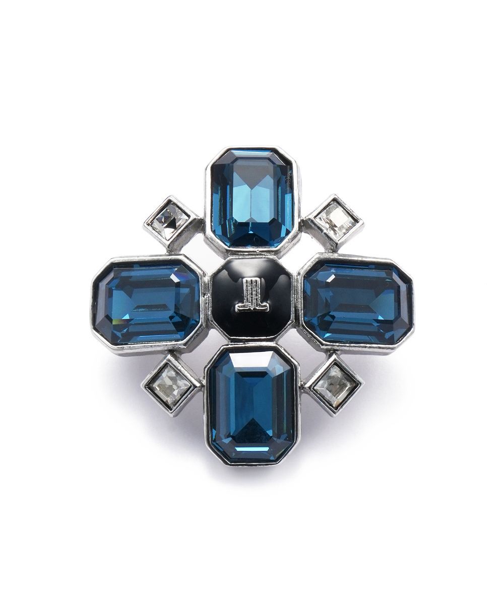 ランバンオンブルー(LANVIN en Bleu)ロゴラインストーンブローチ セール】ランバン オン ブルー LANVIN en Bleu セサンパ
