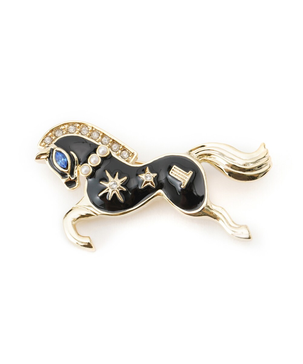 美品♡ANNA SUI✨アナスイ　カットガラス　幸運の象徴　月ブローチ ANNA SUI（アナスイ）の「月モチーフ ブローチ（ブローチ