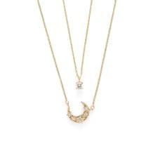 ランバン オン ブルー(LANVIN en Bleu)の月モチーフ２点セットネックレス