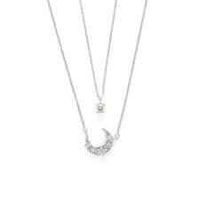 ランバン オン ブルー(LANVIN en Bleu)の月モチーフ２点セットネックレス