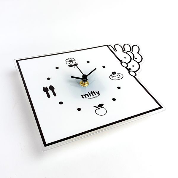 ミッフィー グッズ MIFFY インテリアクロック のぞき WH モノクロ 時計(PWOR)限定品 |  パーフェクト・ワールド・トーキョー(Perfect World Tokyo) | マルイウェブチャネル