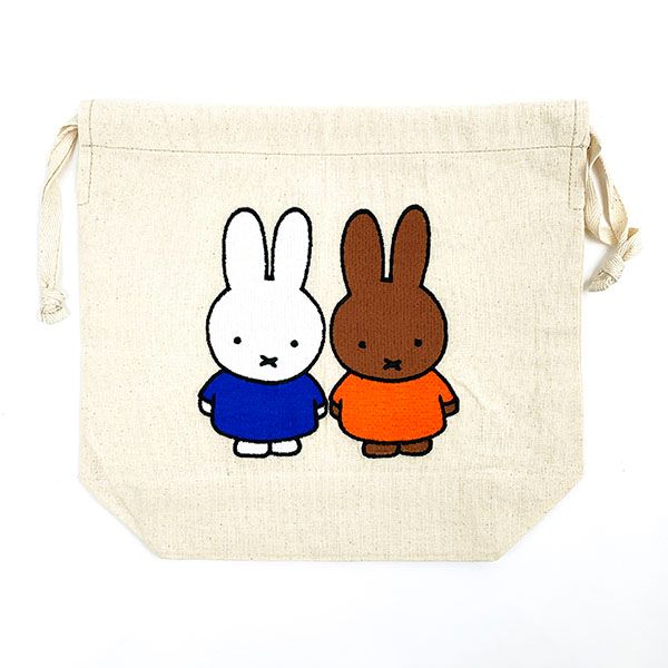 ミッフィー miffy 巾着 刺繍 ミッフィー＆メラニー 小物入れ 巾着袋 | パーフェクト・ワールド・トーキョー(Perfect World  Tokyo) | マルイウェブチャネル