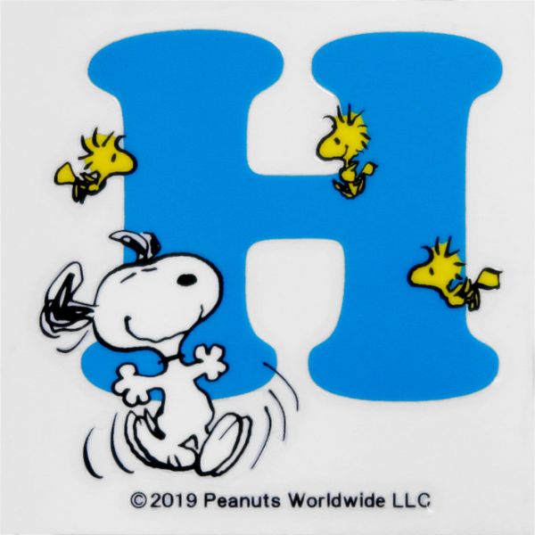 スヌーピー PEANUTS イニシャルステッカー スヌーピー H ステッカー