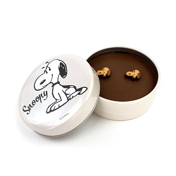 スヌーピー ピアス 缶ケース付き スヌーピー イヤー アクセサリー