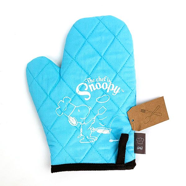 スヌーピー Peanuts キッチンミトン 送料込み シェフ サックス Bl