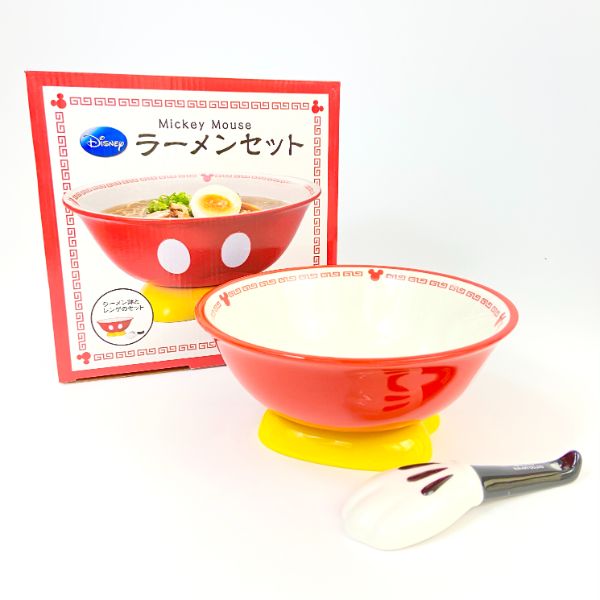 【美品】ディズニー公式 ミッキー ラーメン鉢 2個セット ディズニー ミッキーマウス ラーメンセット 鉢 食器 Disney