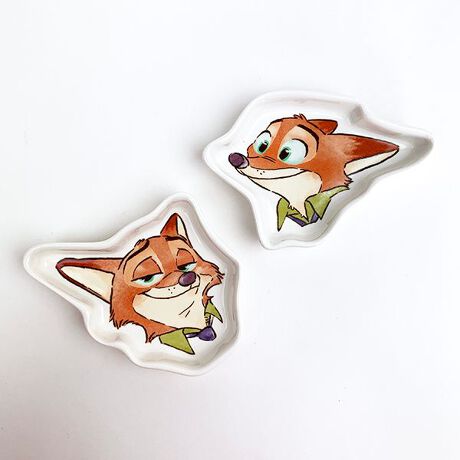 Disney ズートピア 小皿 2枚セット ニック 豆皿 食器 キッチン用品 グッズ パーフェクト ワールド トーキョー Perfect World Tokyo 2142 San3556 ファッション通販 マルイウェブチャネル