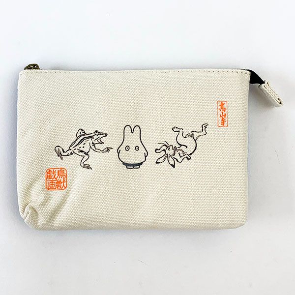 ミッフィー Miffy×鳥獣戯画 3ルームキャンパスポーチ コスメポーチ