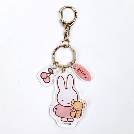ミッフィー miffy アクリルキーホルダー くまちゃん PK ピンク 