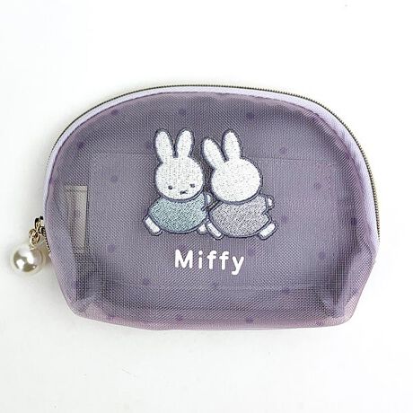 ミッフィー miffy ティッシュポーチ 2人 PU パープル シャーベット 