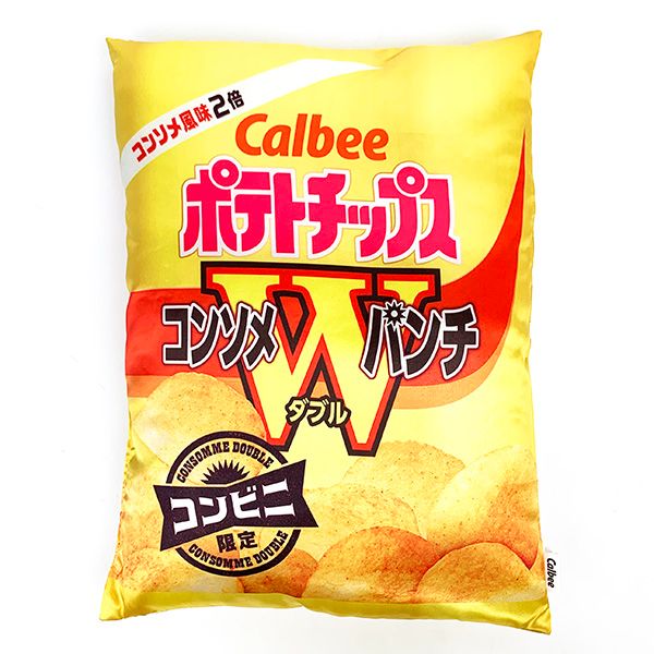 Calbee ポテトチップス コンソメWパンチ ダイカットクッション