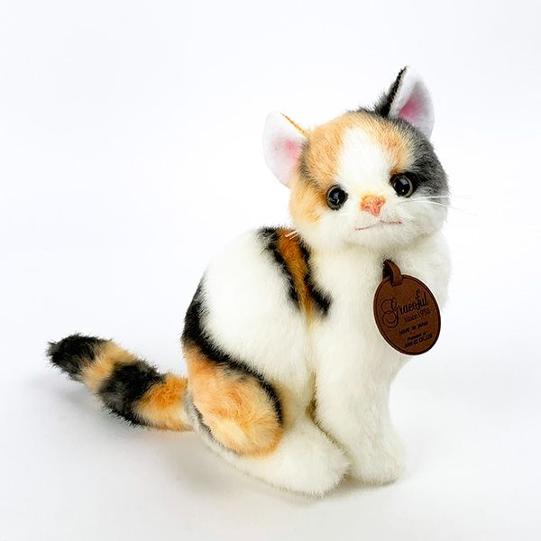 ミケ (ねこ) 座り I-6850ぬいぐるみ 手作りグレイスフル 49053301080