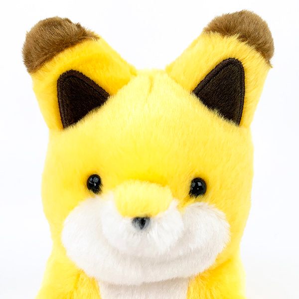 タヌキとキツネ キツネS ぬいぐるみ インテリア イエロー