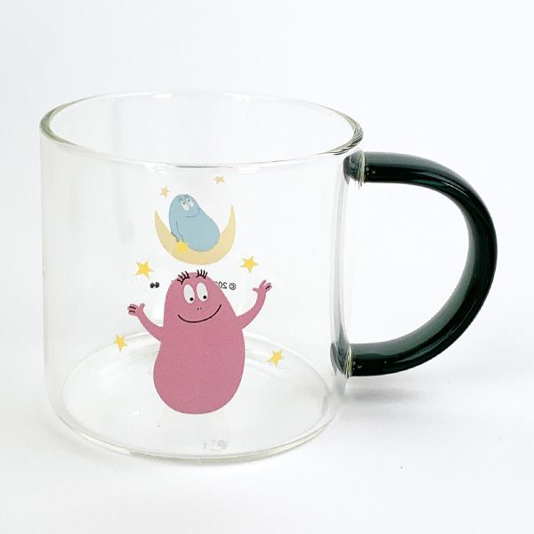 バーバパパ グラスマグ グレー 耐熱 マグカップ ランチ キッチン