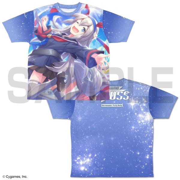 ウマ娘 タマモクロス 両面フルグラフィック Tシャツ ブルー Mサイズ