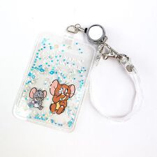 パーフェクト・ワールド・トーキョー(Perfect World Tokyo)のトムとジェリー プクプクグリッターパスケース ホワイト IC・IDカードケース