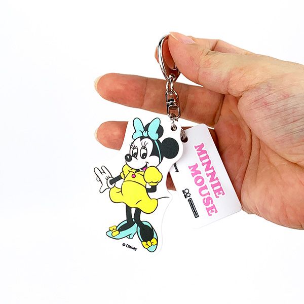 ディズニー ミニー アクリルキーホルダー レトロアート