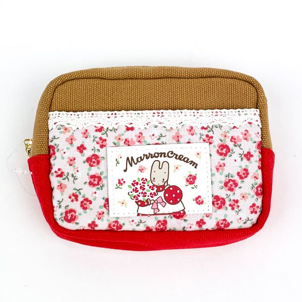 サンリオ マロンクリーム マルチポーチ レッド 小物入れ 化粧品ポーチ