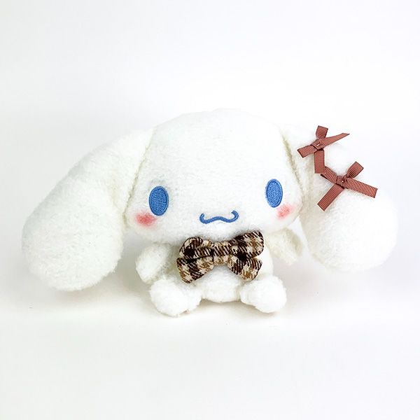 サンリオ シナモロール ほわモカチェック S ぬいぐるみ インテリア
