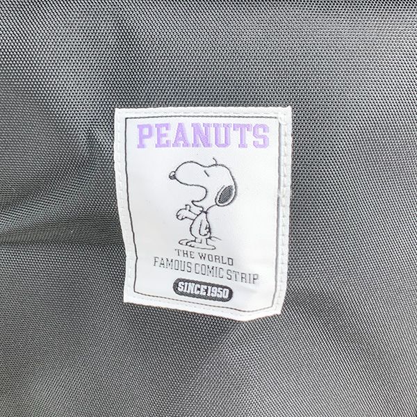 スヌーピー ボストンリュック パープル ロゴ PEANUTS リュック 通勤 ...