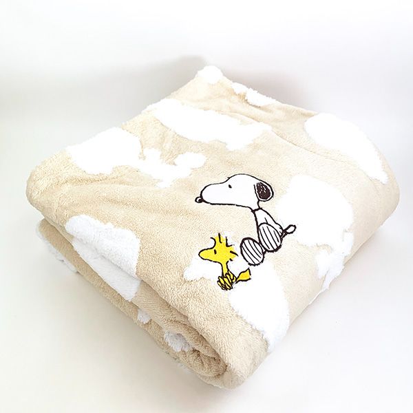 スヌーピー SNOOPY キルトケット ベージュ ブランケット 毛布 140×200