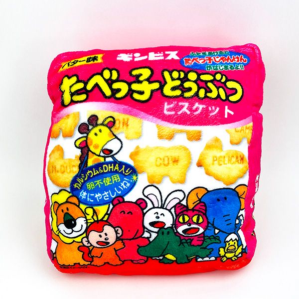 たべっ子どうぶつ クッションブランケット ピンク お菓子