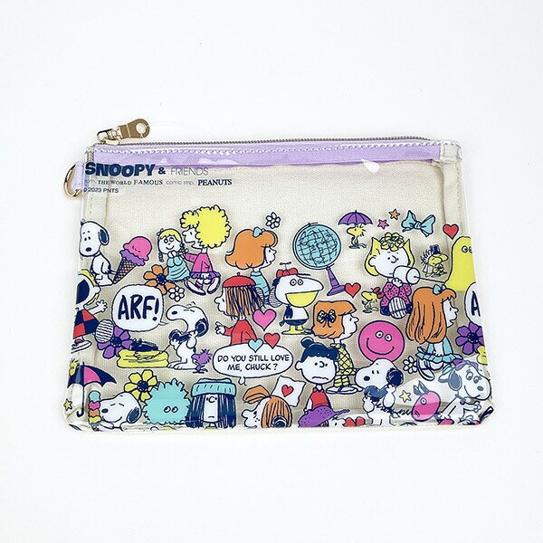 スヌーピー フラットポーチ 小物入れ SNOOPY | パーフェクト