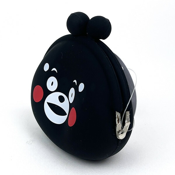 くまもん　口 くまモン Kumamon シリコンがまぐち ブラック 小銭入れ 財布