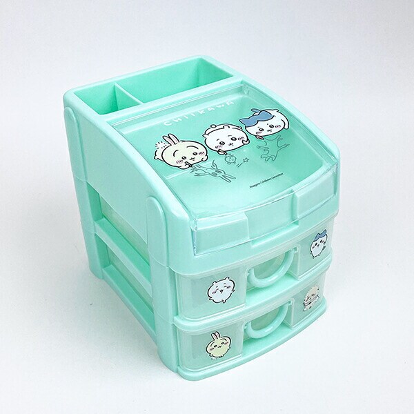ちいかわ ミニチェスト デスク用品 ハチワレ うさぎ ラッコ グリーン
