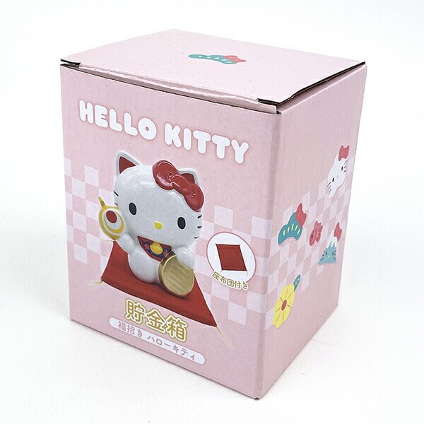 サンリオ⭐︎キティ2002 福助　招き猫　金　ぜんまい式3点セット サンリオ⭐︎キティ2002 福助 招き猫 金 ぜんまい式3点セット