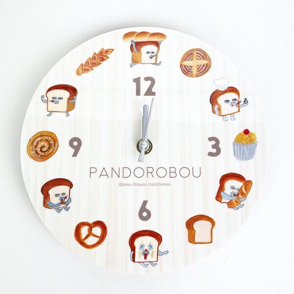 パンどろぼう　ニコアンド　掛け時計　 ウォールクロック 楽天市場】【SALE／20%OFF】【パンどろぼう】コラボ ウォール