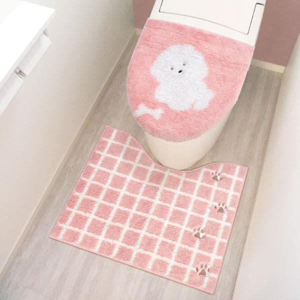 北欧風 コイラ トイレ2点セット(トイレマット・便座フタカバー