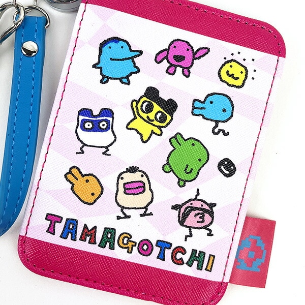 たまごっち リール付きパスケース ピンク 通勤通学 ICカード