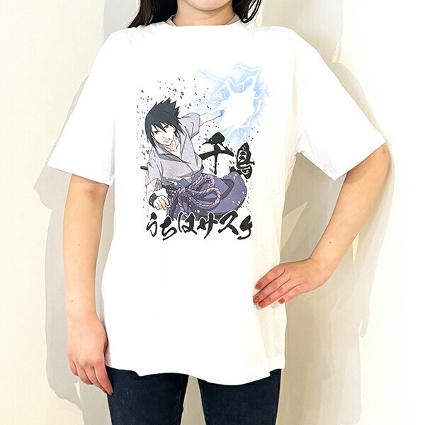 激安通販新作 NARUTO(ナルト) うちはサスケ千鳥 Tシャツ(ホワイト) LLサイズ その他