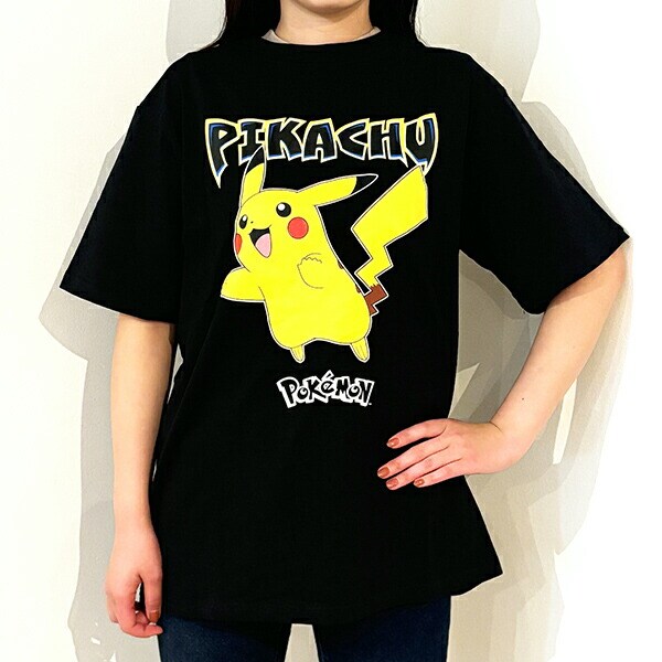 ポケットモンスター ピカチュウ ブラック Tシャツ LLサイズ