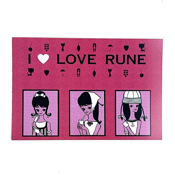 内藤ルネ スカーフの女の子 ポストカード 文具 | パーフェクト