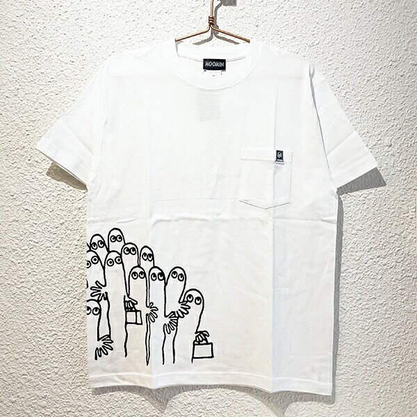 ムーミン ニョロニョロ ポケット Tシャツ (ホワイト) Mサイズ