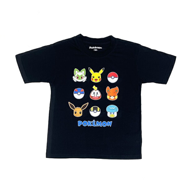 ポケットモンスター キッズ パルデアフェイス Tシャツ(ブラック) 110cm