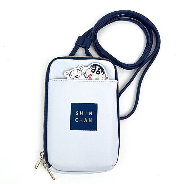 クレヨンしんちゃん ひょっこり刺繍シリーズ スマホショルダーポーチ