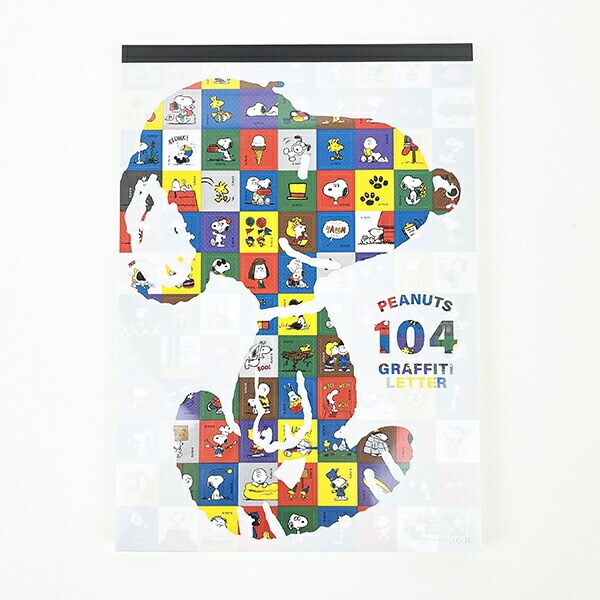 スヌーピー 104 グラフィティレター メモ帳 文具 SNOOPY
