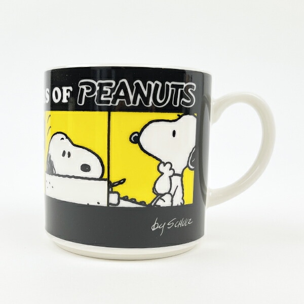 スヌーピー PEANUTS 75th マグ (ブラック) キッチン SNOOPY
