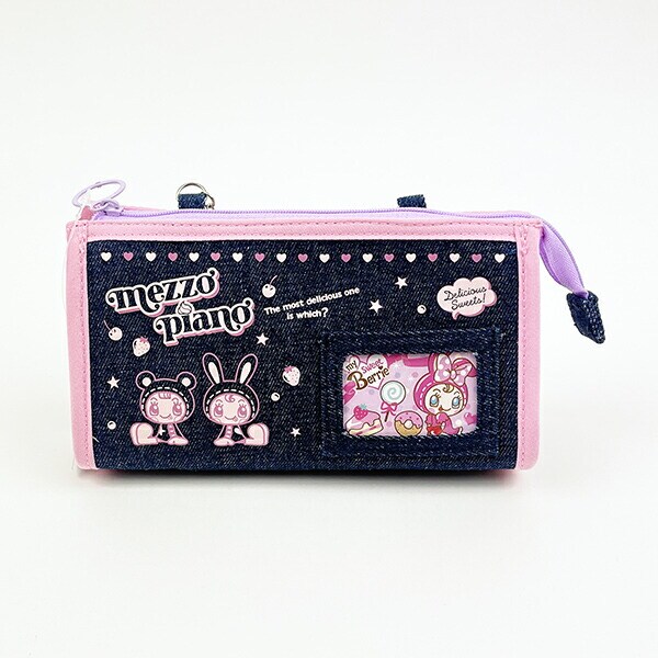 ナルミヤキャラクターズ メゾ ピアノ ジュニア チェーン付デニムポーチ