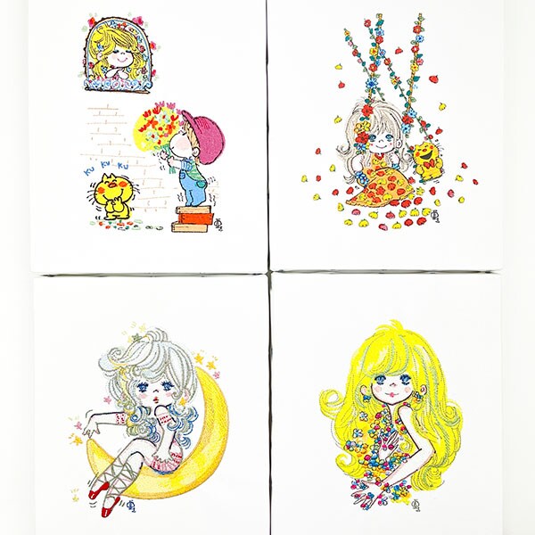 水森亜土 blonde lady キャンパスアート | パーフェクト・ワールド