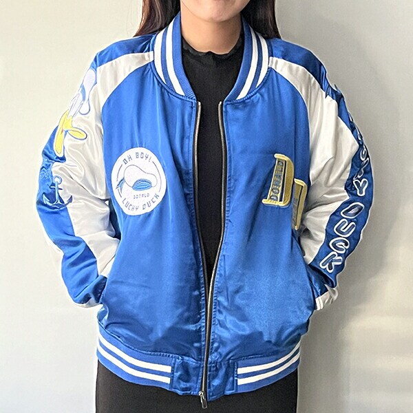 【新品未使用】タグ付き　ディズニー　ドナルド　オリジナル　スカジャン　LL 新品未使用】タグ付き ディズニー ドナルド オリジナル