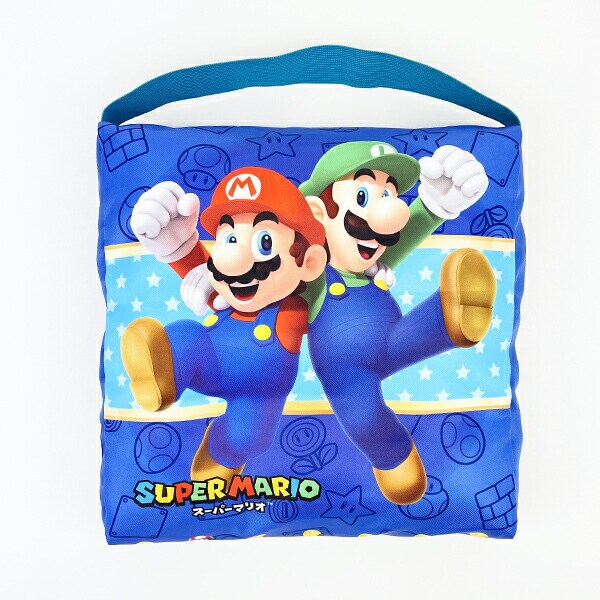 マリオ スターマリオ スクールクッション 座布団 シートクッション