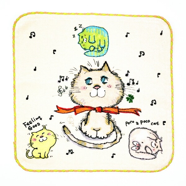 水森亜土 ハンドタオル ストローハット タオル ハンカチ 亜土ちゃん