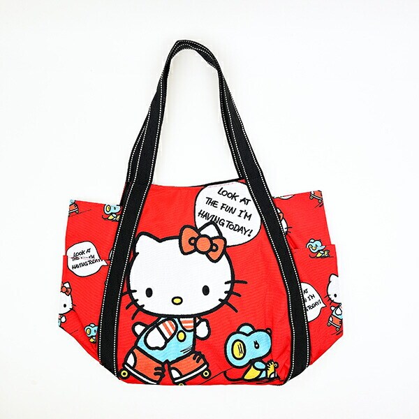 イチゴ Hello Kitty バルーントートバッグ リボン キティ サンリオ ハローキティ バルーントートバッグ サイクリング