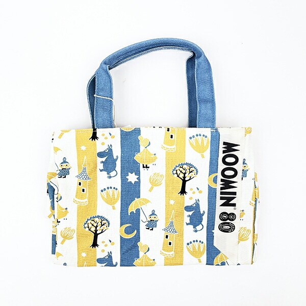 THE TOTE BAG ミニトートバッグ ムーミン 80th サイドボタンミニトートバッグ (ブルーストライプ
