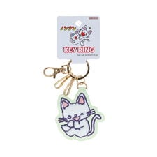 パーフェクト・ワールド・トーキョー(Perfect World Tokyo)のノンタン サガラ刺繍キーリング ライトグリーン キーホルダー キーケース