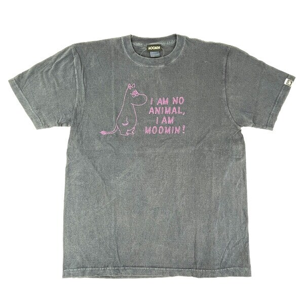 ムーミン Tシャツ リトルミイ ピグメント 刺繍 MM-9112BGベージュ フリーサイズ ムーミン Tシャツ リトルミイ ピグメント 刺繍 MM-9112BG